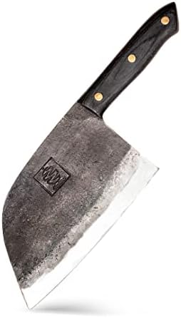 Coolina Promaja Cleaver Knife para corte de carne e vegetais | Faca de chef de aço carbono para cozinha ou cozinha ao ar livre | Melhor para cortar, cortar, cortar