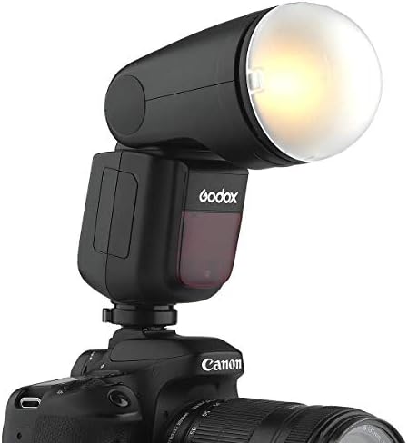 Flash GODOX V1-C V1C, tempo de reciclagem de 1,5 s, 1/8000 HSS, 480 fotos de energia completa, bateria intercambiável de 2600mAh Lithimu com transmissor sem fio x2T-C para câmera de câmera Canon