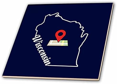 3drose visitando o Wisconsin aqui Estado Desboil Marcador de viagens - azulejos