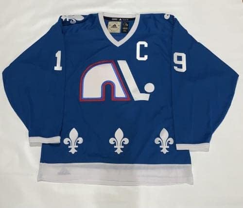 Joe Sakic assinou a adidas quebec nordiquees clássicos jersey prova JSA coa - Jerseys autografados da NHL