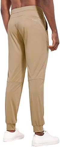 Calças de golfe masculinas calças calças esticadas calças de moletom de trabalho fino de trabalho casual de pista casual com bolsos