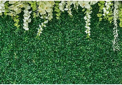 Cenário de vegetação lfeey com fotografia de flores parede de folhas verdes parede branca foto florais fotográficos cenários de casamento de chá de noiva do chá de noiva da festa de aniversário decoração de recepção vinil 10x8ft