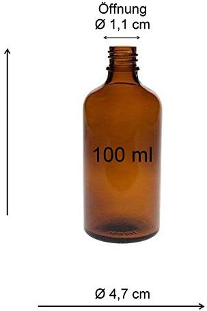 MIKKEN 2 x Gots conta-gotas 100 ml, garrafas de remédios de vidro marrom, fabricado na Alemanha, BPA-,