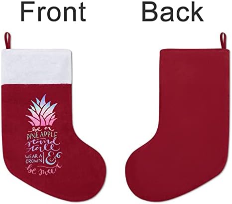 Seja um abacaxi-abacaxi-saco de meias de Natal alto Ornamentos pendurados para pendurar Bolsa de doces