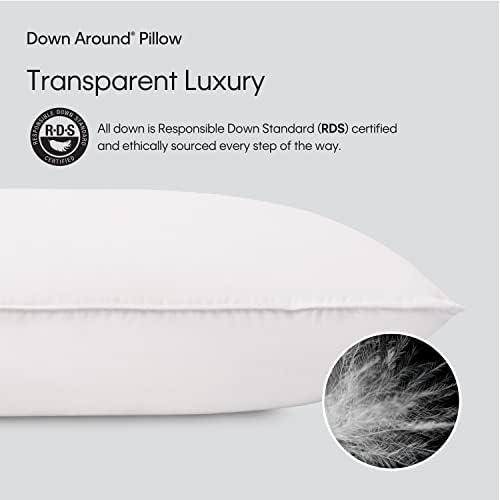 Calvin Klein em torno do travesseiro de suporte firme, design de penas de núcleo duplo, ideal para dormentes