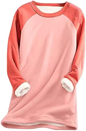 Inverno quente Sweethirs Sweethirts for Women Casaul Termal Tops Tops de manga comprida Pullover de