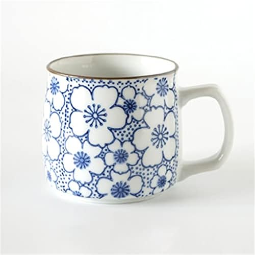 DNATs pintados de chá cerâmica pintada à mão canecas de café de antiguidade japonesa de antiguidade, caneca de café de 8,5 onças de café da manhã