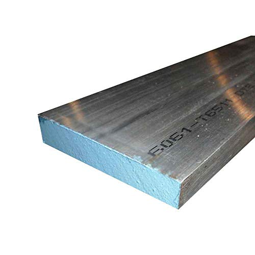 Barra plana de alumínio, 1/2 x 12 x 48 | 2 peças | Corte em comprimento | 6061 alumínio T6511 Mill de caldo de