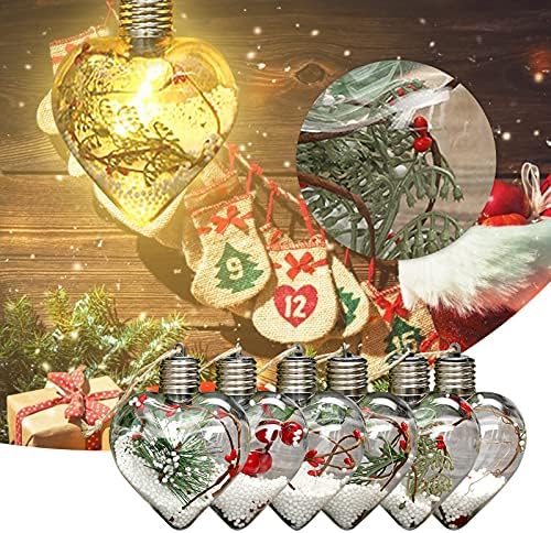 #2ZH200 Christmas LED transparente Bola de Natal Pingente de árvore de Natal brilhando