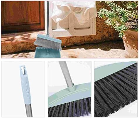 Mahza push vassoura de vassoura varrendo longa alça de escova ao ar livre limpeza de pó de piso de cozinha