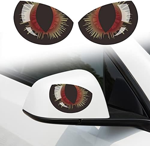 Blakaya 2pcs espelho retrovisor automático Eyes Funny Eyes Startador Imper impermeável Vinil Universal Cover capa de carro Automínio Auto-adesivo Decoração de decalque criativo personalizada para todos os carros Olhos de sonho