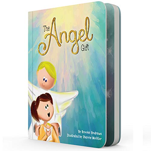 O Livro de presentes Angel Conjunto: Um livro lembrando as crianças de que os anjos estão cuidando delas, presentes de batismo para meninas, presentes de conforto, livro de conforto