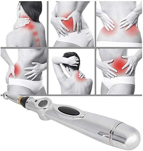Caneta eletrônica de acupuntura, massageador para alívio da dor Meridian Energy Pen para massageador de pulso de alívio da dor com 2 cabeças de massagem