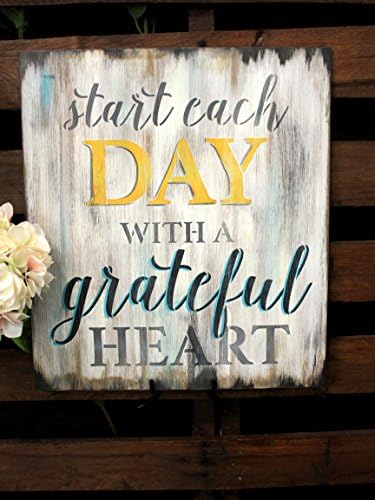 Comece cada dia com um estêncil de coração agradecido por Studior12 | Modelo Mylar reutilizável | Use