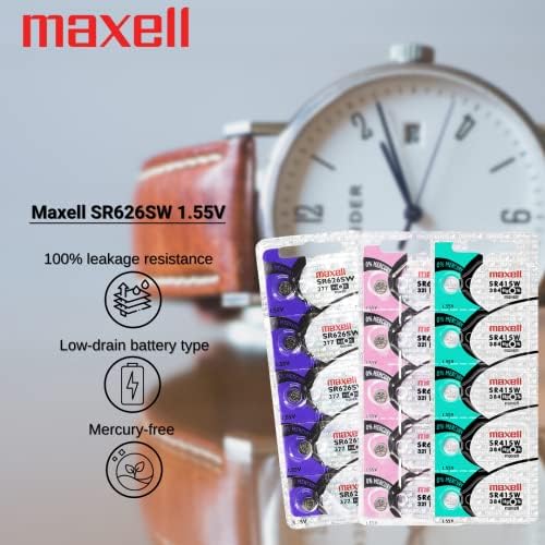 Genuíno maxell 377 sr626sw 1.55v botão de célula bateria x 30