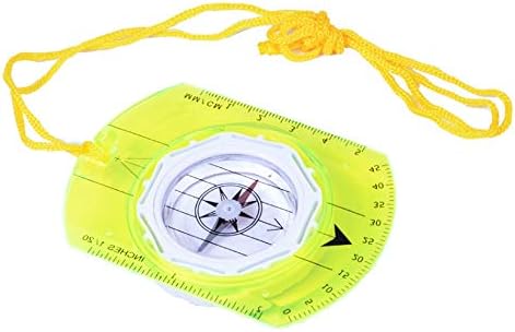 GGRBH Outdoor Multifuncional Map Scale, Compass, Compass, Geological Compass, Student com Lanyard