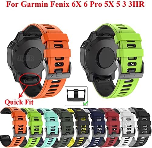 Dfamin Silicone Watch Band para Garmin Fenix ​​Fenix ​​7x Fenix ​​7 Watch Quick Release Fase Fit Wrist Band 26 22mm Strap
