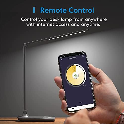 Meross Smart LED Desk Light, lâmpada de mesa de metal LED trabalha com o HomeKit, Alexa e o Google Home, Wi-Fi