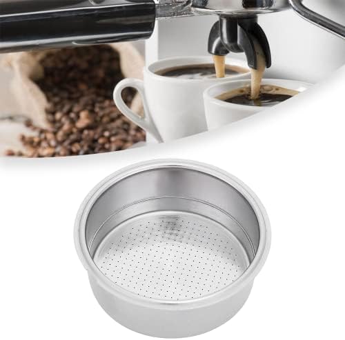 Watris Veiyi Filtro de café em aço inoxidável, copo duplo de café de 51 mm de filtro poroso pressurizado,