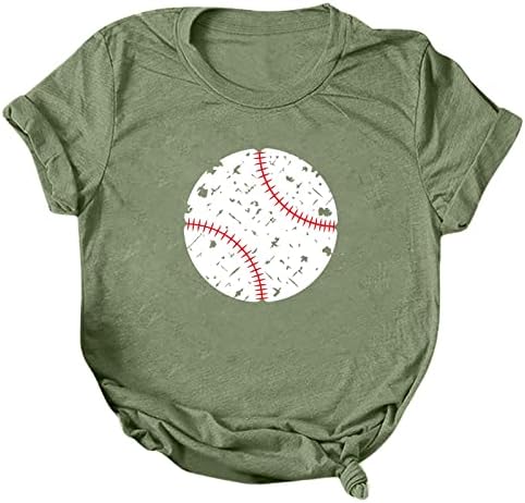 Camiseta de vaca highland para mulheres casuais baseball impressão de beisebol curto manga curta camiseta camiseta