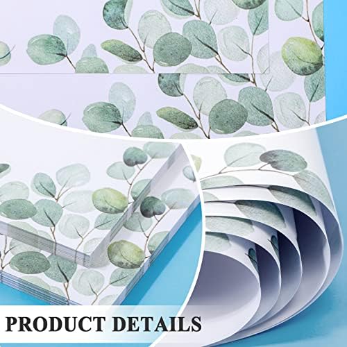 150 folhas Greante Peijo papel de papelaria decorativa Design de fronteira papel vegetação timbrado