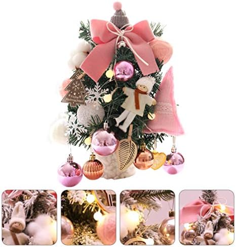 Decoração de mesa de bestoyard mini mesa de natal decoração de árvore de natal com ornamentos para desktop artificial nathmas árvore decoração