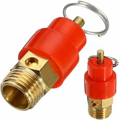 3PCS Brass Compressor de pressão da pressão da pressão da válvula de alívio. Válvula pop-up 8bar 120psi 1/4 BSP