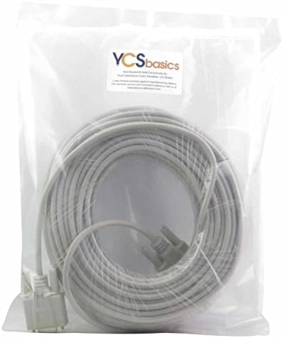 YCS Basics de 3 pés db9 9 pinos serial / RS232 Cabo de extensão masculina / feminina